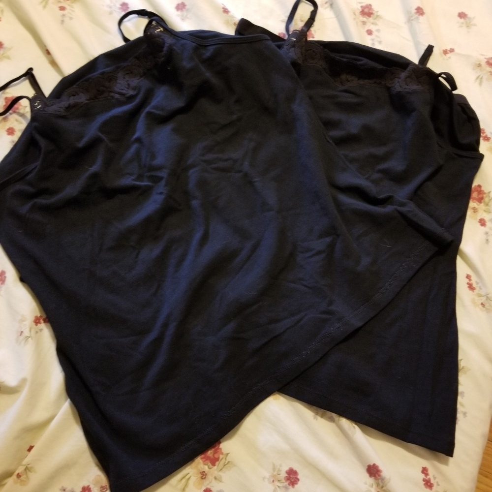 One Pair (2) Black Ascend by JOCKEY Camisoles XL
